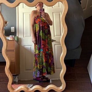 Goa Vibrant Floral Maxi Dress